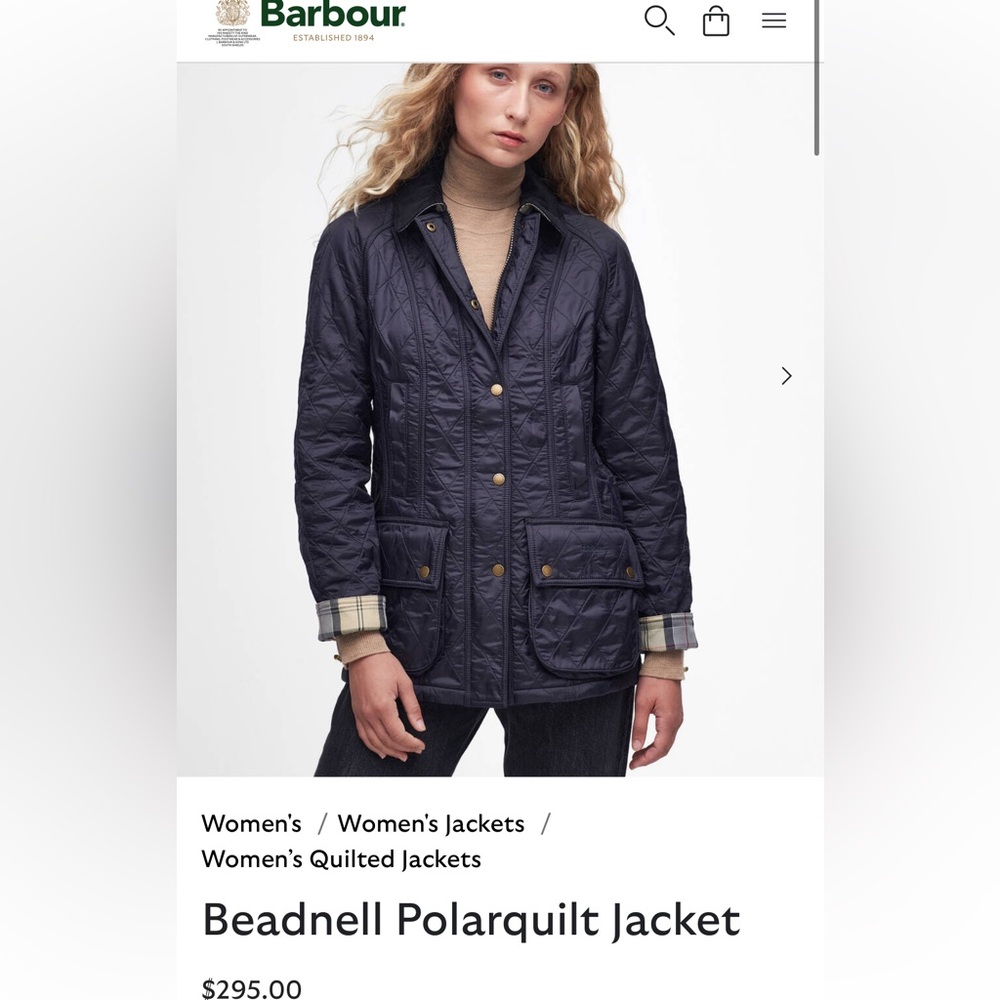 Barbour Women's Beadnell Polarquilt Jacket - Dark Blue